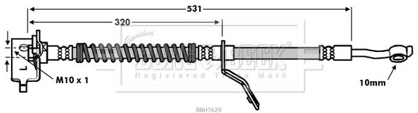 BORG & BECK Тормозной шланг BBH7629